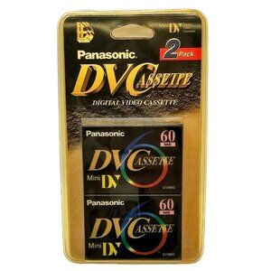 Panasonic 2 Pack DVC Digital Video Cassette Tapes New Vintage